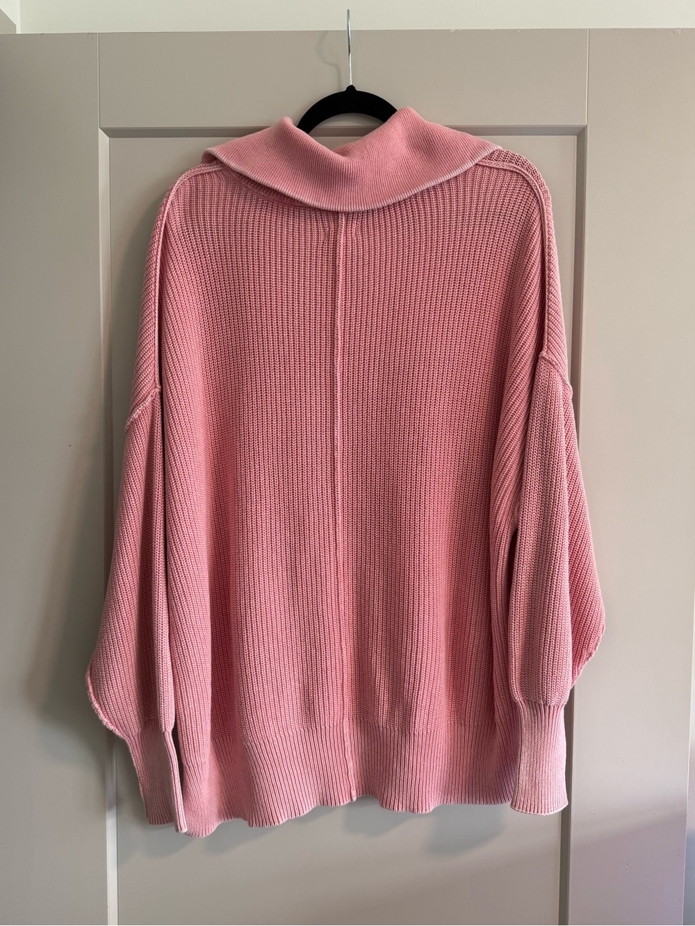 Aerie Beyond Quarter Zip Sweater Pink, size L, EUC! - Picture 3 of 5